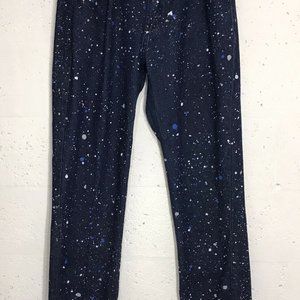 Diamond Stash Paint Splatter All Over Jeans Denim Sz 34 Men's Hip Hop